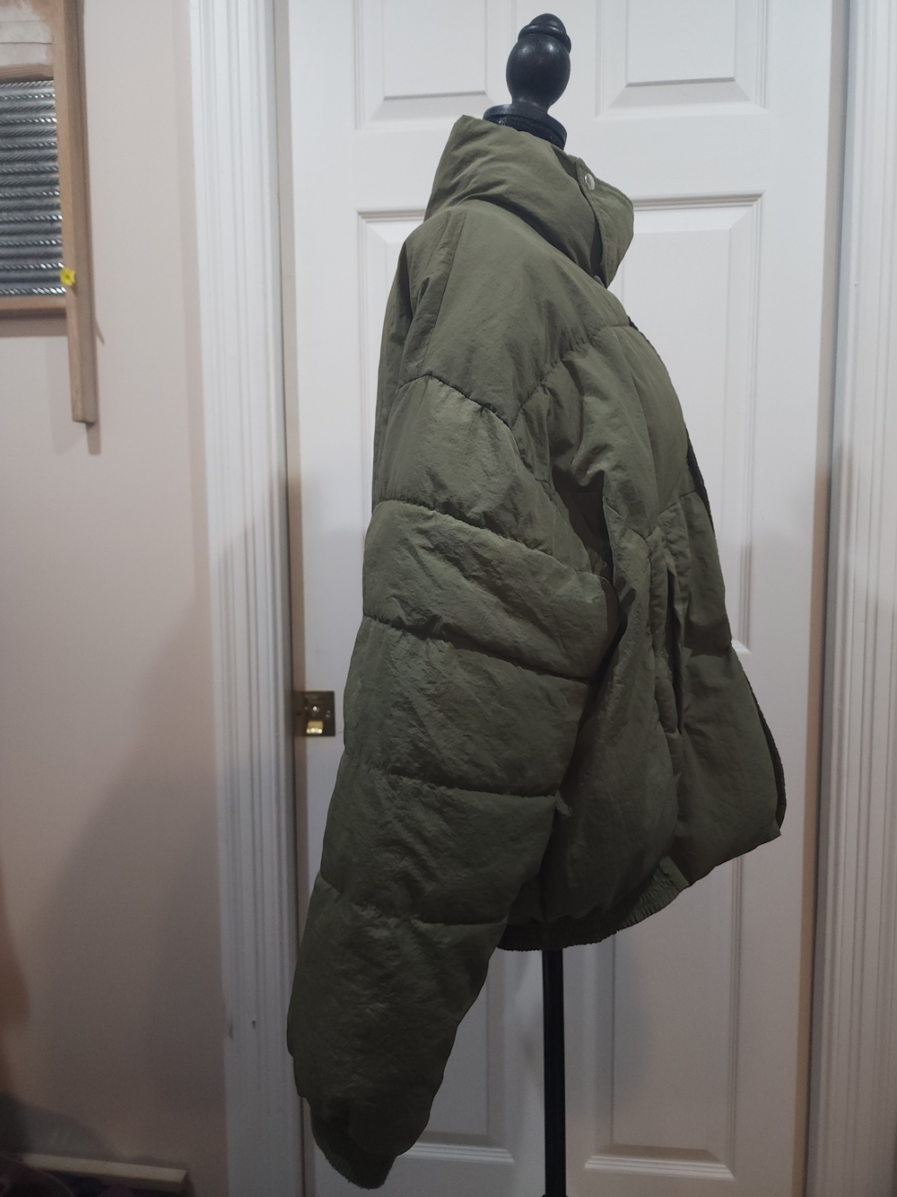 Free People Olive Green Oversized Puffer Jacket - Picture 9 of 12